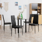 4er-Set Stühle Esszimmerstühle Küchenstühle, modernes Design, 41 cm x 50 cm x 97 cm, Schwarz
