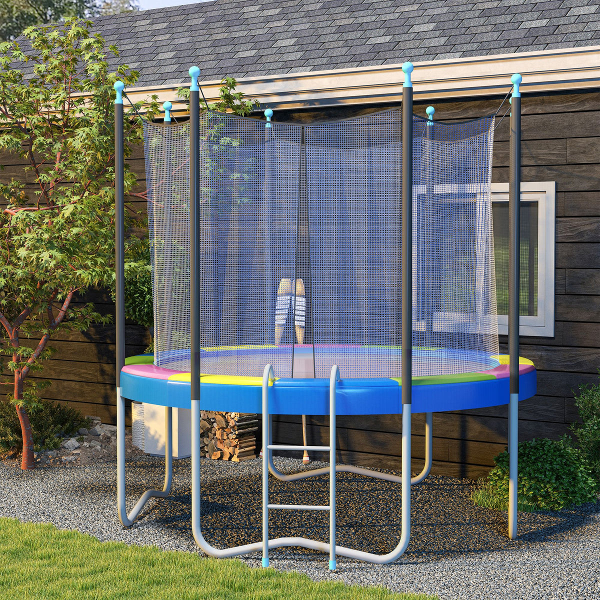 Ersatz-Randabdeckung für Trampoline, wasserfest, reißfest, Ø366 cm, bunt