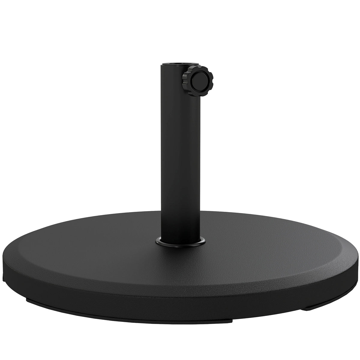 Sonnenschirmständer aus Zement 13kg Rund Schirmständer für Sonnenschirm 34mm/38mm/48mm Rohrdurchmesser, Schwarz