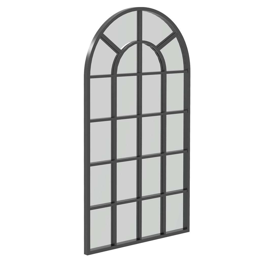 110 x 65 cm Arched Decorative Wall Mirror for Bedroom Living Room, Modern Window Bathroom Mirror for Home Decor