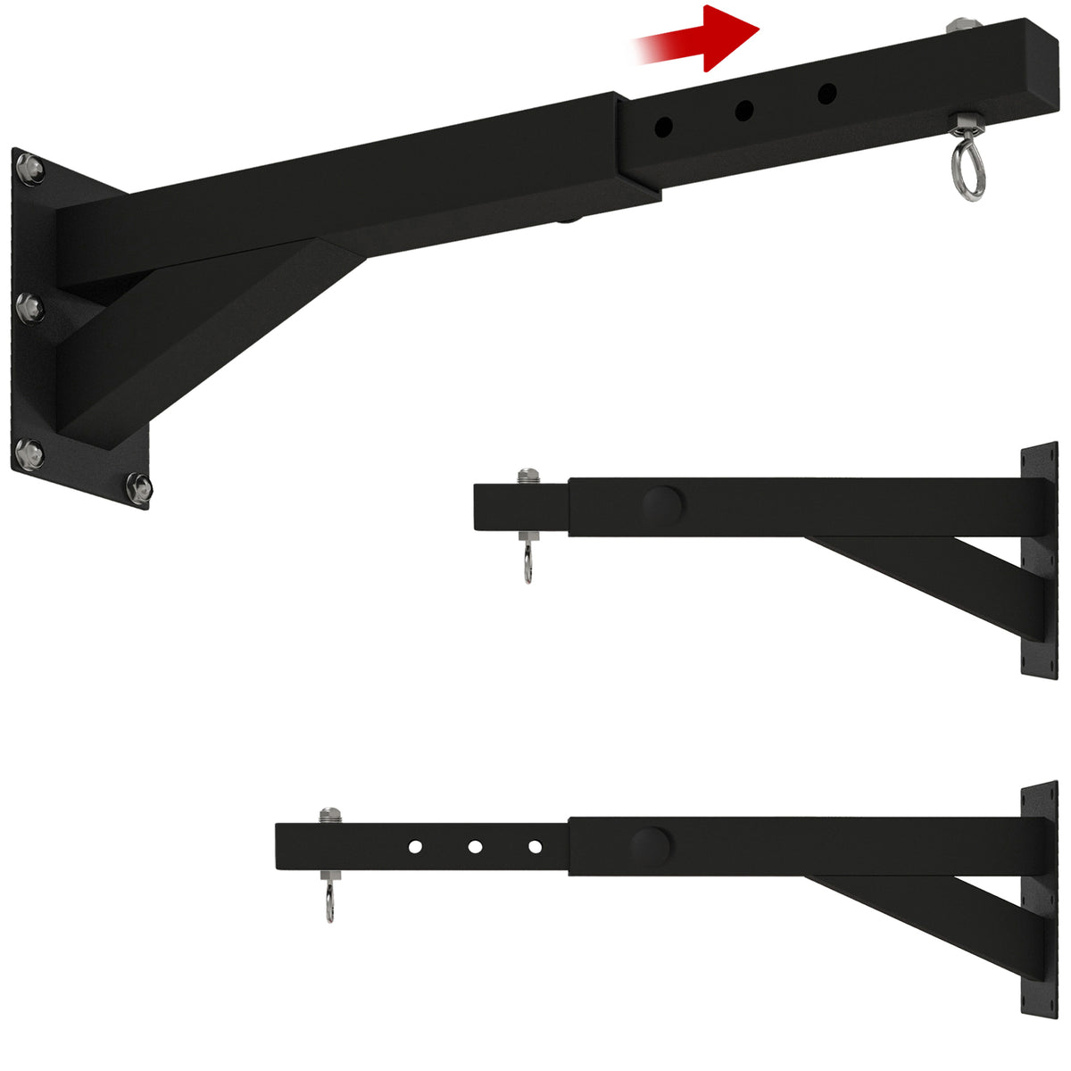 Punch Bag Wall Bracket, 5-Length Adjustable Boxing Bag Bracket for Kickboxing, Muay Thai, Punching Training