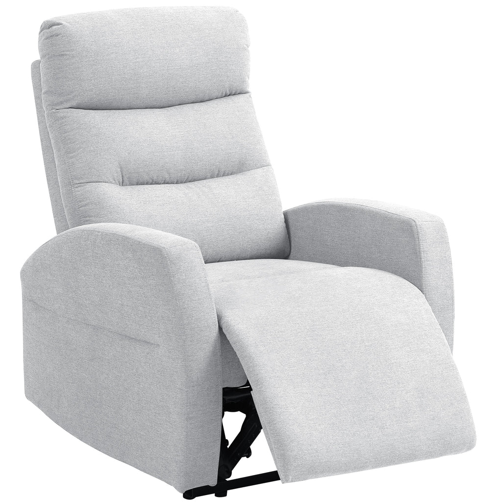 Verstellbarer Relaxsessel mit Fu?st¨¹tze, Moderner Polstersessel, Hellgrau