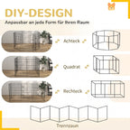 8 Panel DIY Dog Pen with Door, for Dogs, Small Animals, Indoor/Outdoor Use, 91cm High