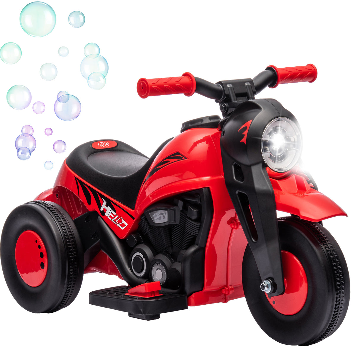 Kinder Elektro-Motorrad, 6V Kindermotorrad mit Musik, Blasen 2,5-3 km/h, f¨¹r 2-5 Jahre Kinder