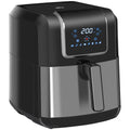 Dual Zone Hei?luftfritteuse 6,5 L Airfryer 1700W mit 2 F?cher, 8 Programme, LED-Display, Antihaftbeschichtung, Fritteuse mit ?l, Schwarz