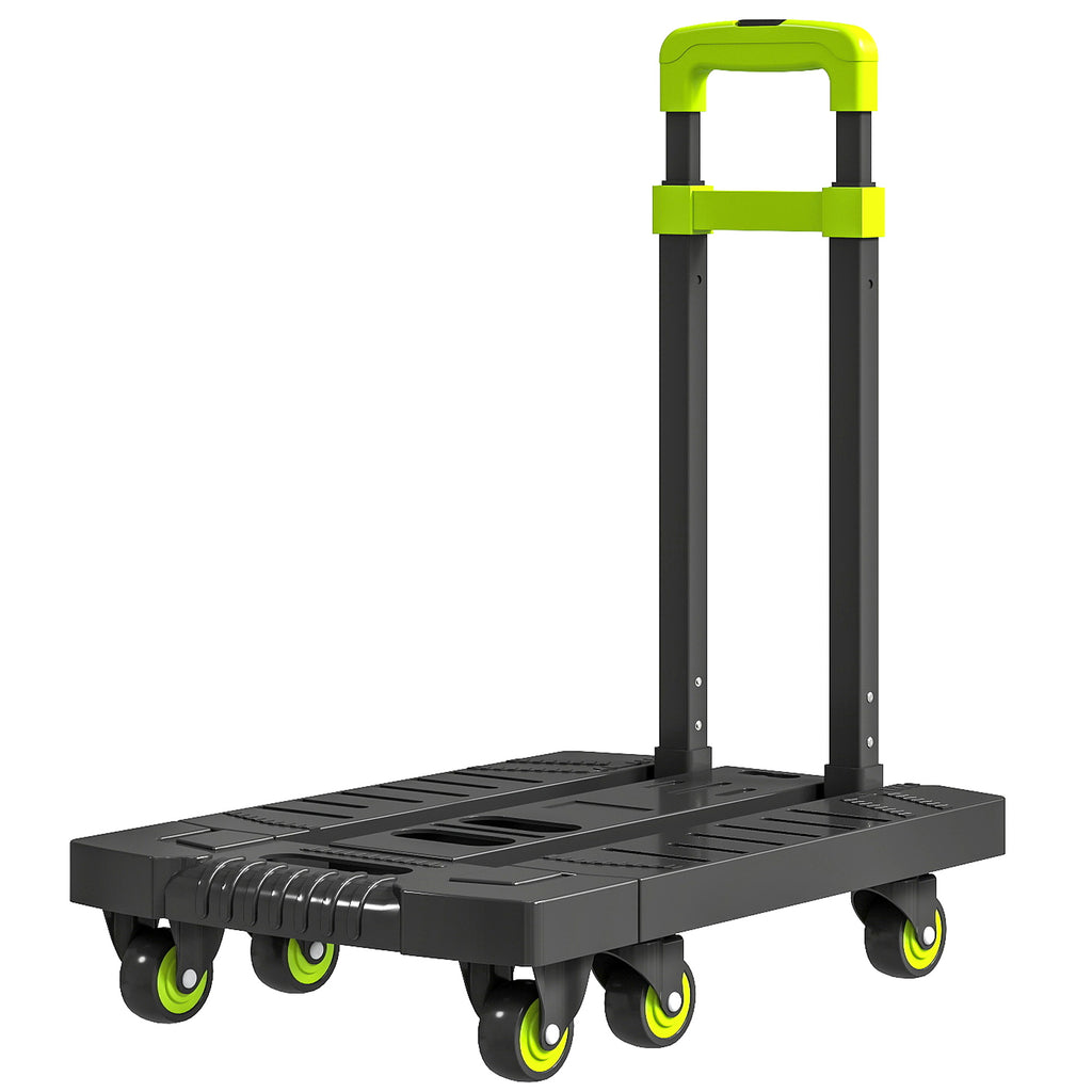 Sackkarre klappbar Metall Transportkarre mit R?der verstellbarem Griff 49 x 35 x 102 cm Gr¨¹n