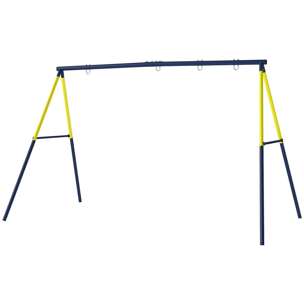 Schaukelgestell Stahl Schaukelgerüst bis 150 kg für Nestschaukel Kinderschaukel Kletterleiter, 260 x 160 x 178 cm, Blau