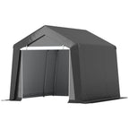 3.6 x 2.1m Portable Outdoor Shed, with Window - Dark Grey