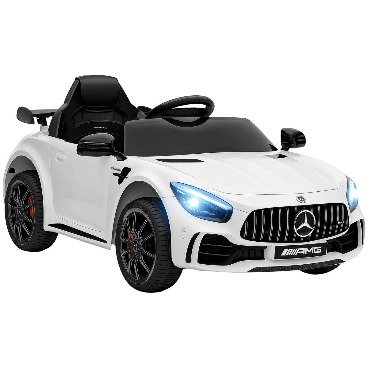 Elektro-Kinderauto, Mercedes, 3-5 km/h, Fernbedienung, Licht & Musik, Weiß