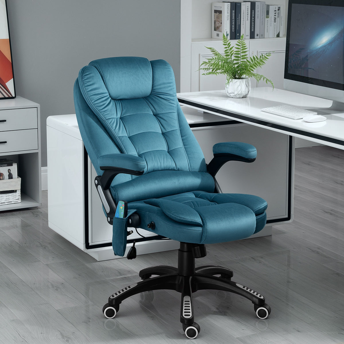 Massagesessel Chefsessel Gamingstuhl Massagebürostuhl Blau
