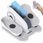 Sitzpedaltrainer, Mini-Ellipsen-Trainer mit LCD-Monitor, Fernbedienung, 10 einstellbare Geschwindigkeitsstufen, Weiß