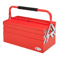 Werkzeugkasten Werkzeugkoffer mit 5 Fächern 45 x 20 x 34,5cm Stahl Rot