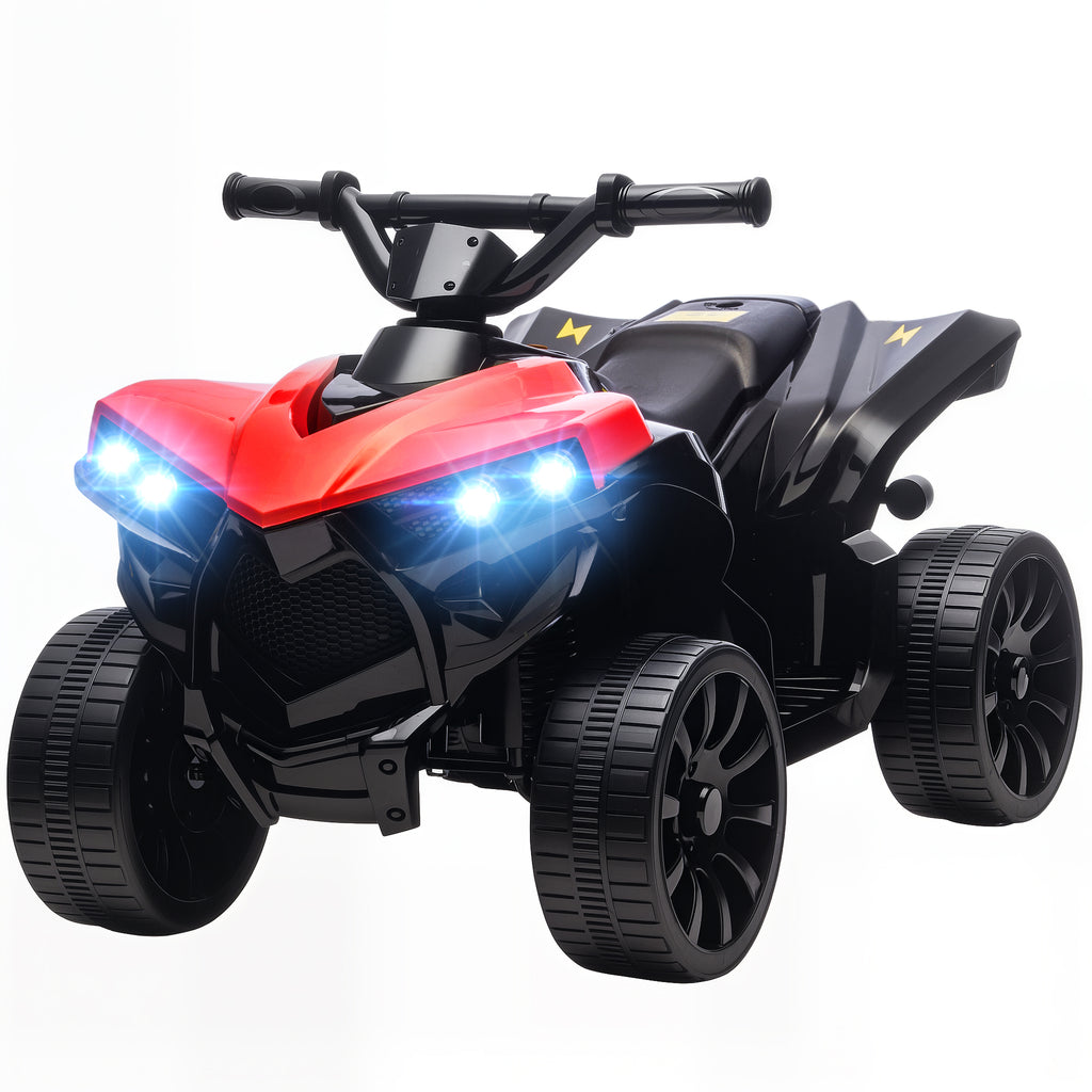 Kinder Quad Elektro 6V Kinderquad mit Vorw?rts-, R¨¹ckw?rtsfunktion, Musik, LED-Scheinwerfer Rot