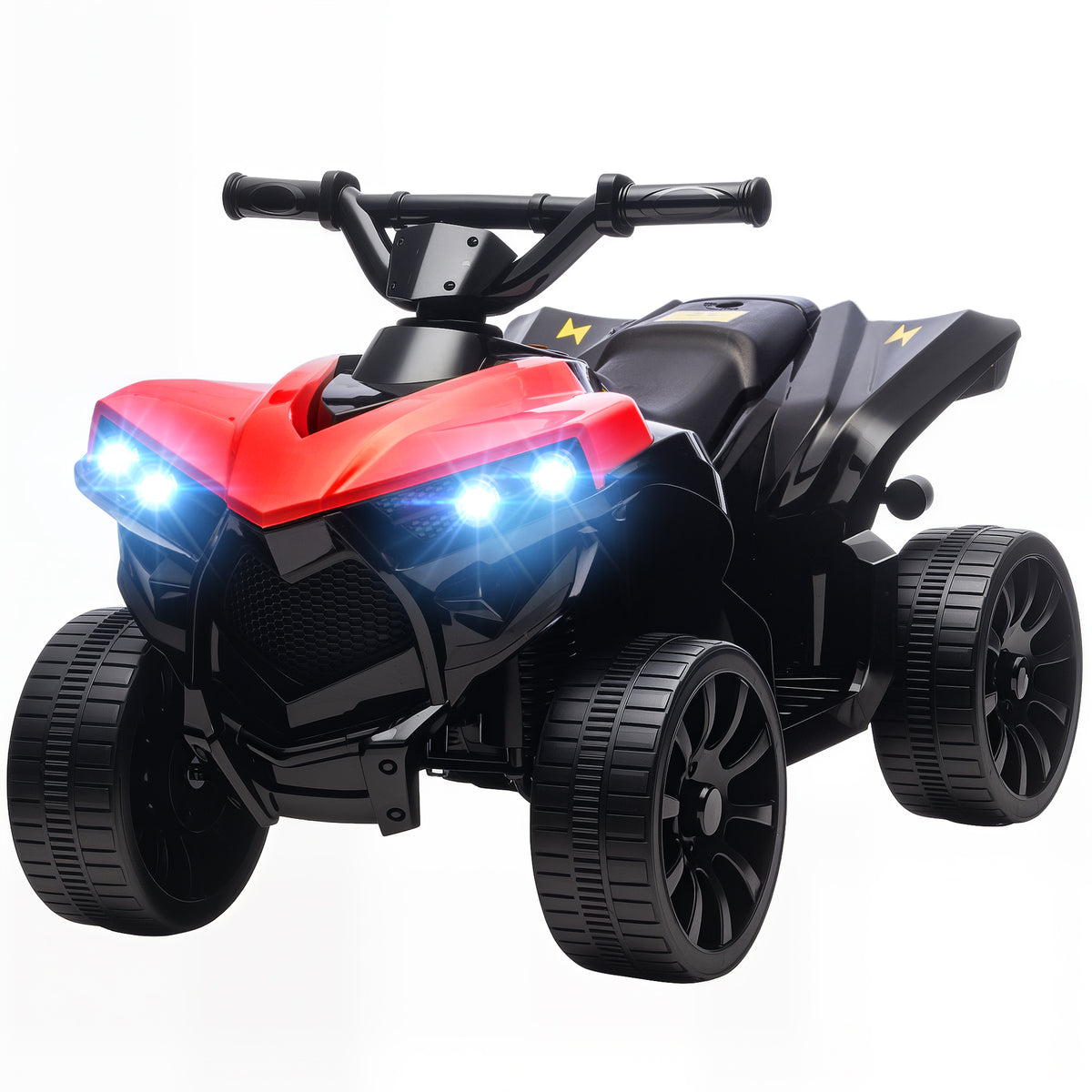 Kinder Quad Elektro 6V Kinderquad mit Vorw?rts-, R¨¹ckw?rtsfunktion, Musik, LED-Scheinwerfer Rot