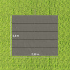 Retractable Pergola Cover, 2.55 x 2.5 m Replacement Canopy Fabric for 3 x 3 m Frame, Roof Top Only, Light Grey