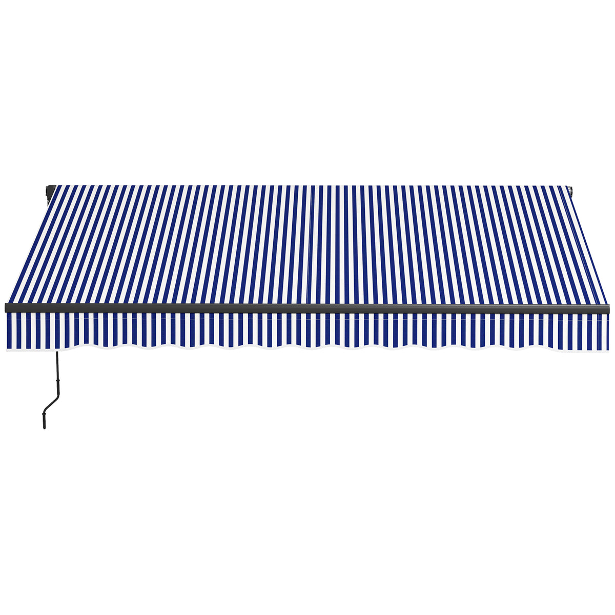 Sonnenmarkise Markise Terrassenmarkise, inkl. Handkurbel, wetterbeständig, 247 cm x 295 cm, Blau + Weiß