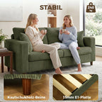 2-Sitzer-Sofa, 170 cm Couch mit Kord-Optik, Breite, Tiefe Sitzfläche