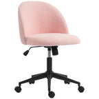 Schreibtischstuhl, Höhenverstellbarer Drehstuhl, Bis 120 Kg, Rosa