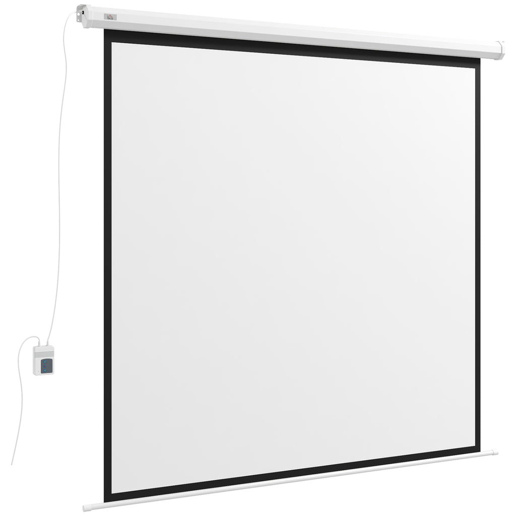 Beamer-Leinwand, 1:1 Format, Fernbedienung, 172 x 172 cm (96 Zoll), Wei?