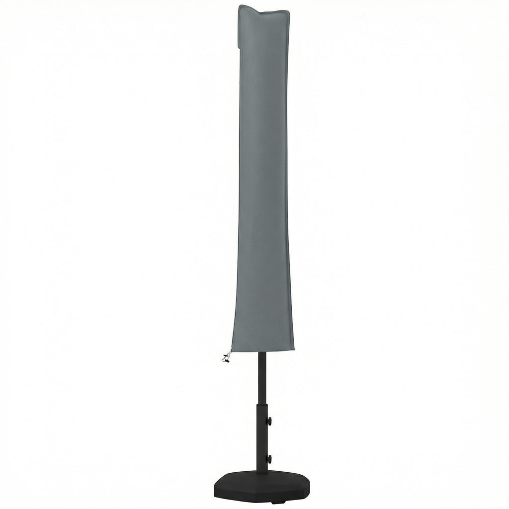 Schirmhülle für Gartenschirm, wetterfest, Reißverschluss, Oxford-Polyester, 178 cm, Grau