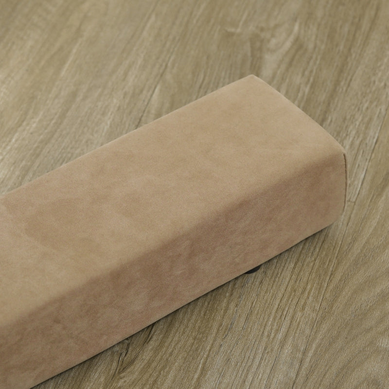 Faltbarer Schwebebalken, rutschfest, Wildlederbezug, robustes Holz, 210 x 10 x 6,5 cm, Braun