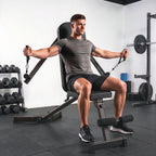 Hantelbank klappbar Trainingsbank mit Beinstrecker 3-Fach Rückenlehne, 3 Widerstandsstufe 300 kg Last