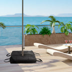 Sonnenschirmst?nder, faltbar, tragbar, bef¨¹llbar mit bis zu 50 kg Sand, Schwarz