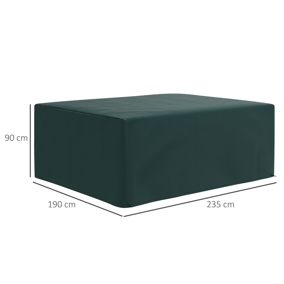  Garden Furniture Cover, Waterproof Anti-UV Large Protective Patio Set Covers, 235 x 190 x 90cm, Green