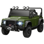 Kinder-Elektroauto, 12V Batterie-Betrieb, Fernbedienung, Musik-Funktion, Hupe, LED-Lichter, Gr¨¹n