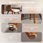Esszimmerstuhl 2er Set Küchenstuhl mit Rückenlehne, Leinenoptik