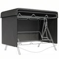 Gartenmöbelabdeckung Abdeckung Schutzhülle für Outdoor-Möbel, 215 cm x 155 cm x 150 cm, Schwarz