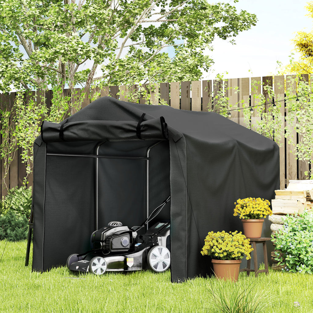 Garagenzelt, wasserdicht Zeltgarage mit Tür, UV-beständig 220 x 157 x 165 cm Schwarz