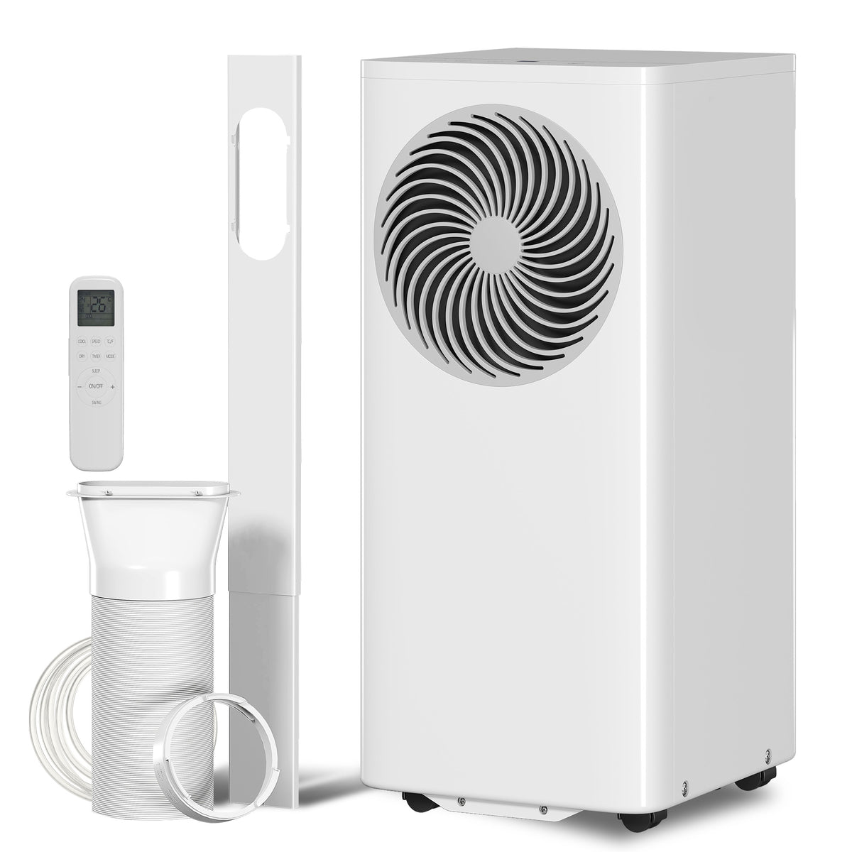 Mobiles Klimagerät 9000 BTU, 4-in-1 Mobile Klimaanlage mit Kühlung, 40 L/Tag Entfeuchter, Ventilator, Schlafmodus