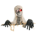 Halloweendekoration, einäugige Mumie, biegsame Arme, leuchtende Augen, gruseliges Heulen, 55x18x35 cm