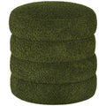 Hocker, rund, Teddyfleece, bis 120kg, ¦µ40x45H cm, Gr¨¹n