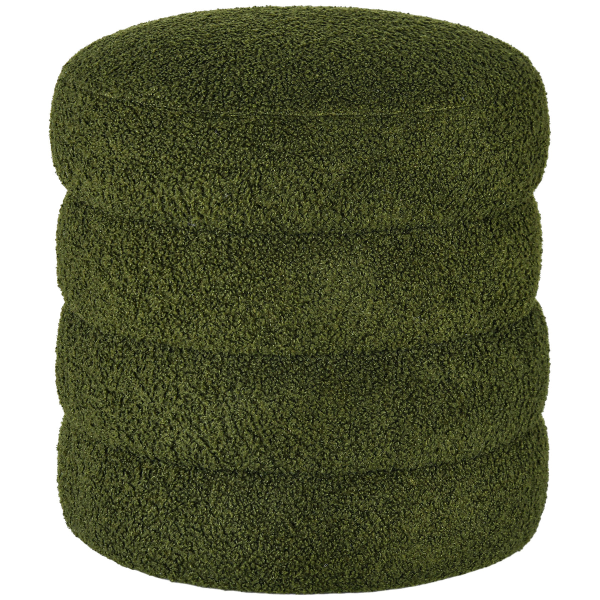 Hocker, rund, Teddyfleece, bis 120kg, ¦µ40x45H cm, Gr¨¹n
