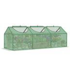 Mini Greenhouse Portable Flower Planter Vegetable Grow House for Garden with Zipped Windows, 180 x 60 x 60 cm, Green