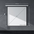 Beamer Leinwand 176,5 x 176,5 cm 85 Zoll 1:1 HD 4K Rollo-Leinwand für Heimkino für Heimkino Büro-Präsentationen