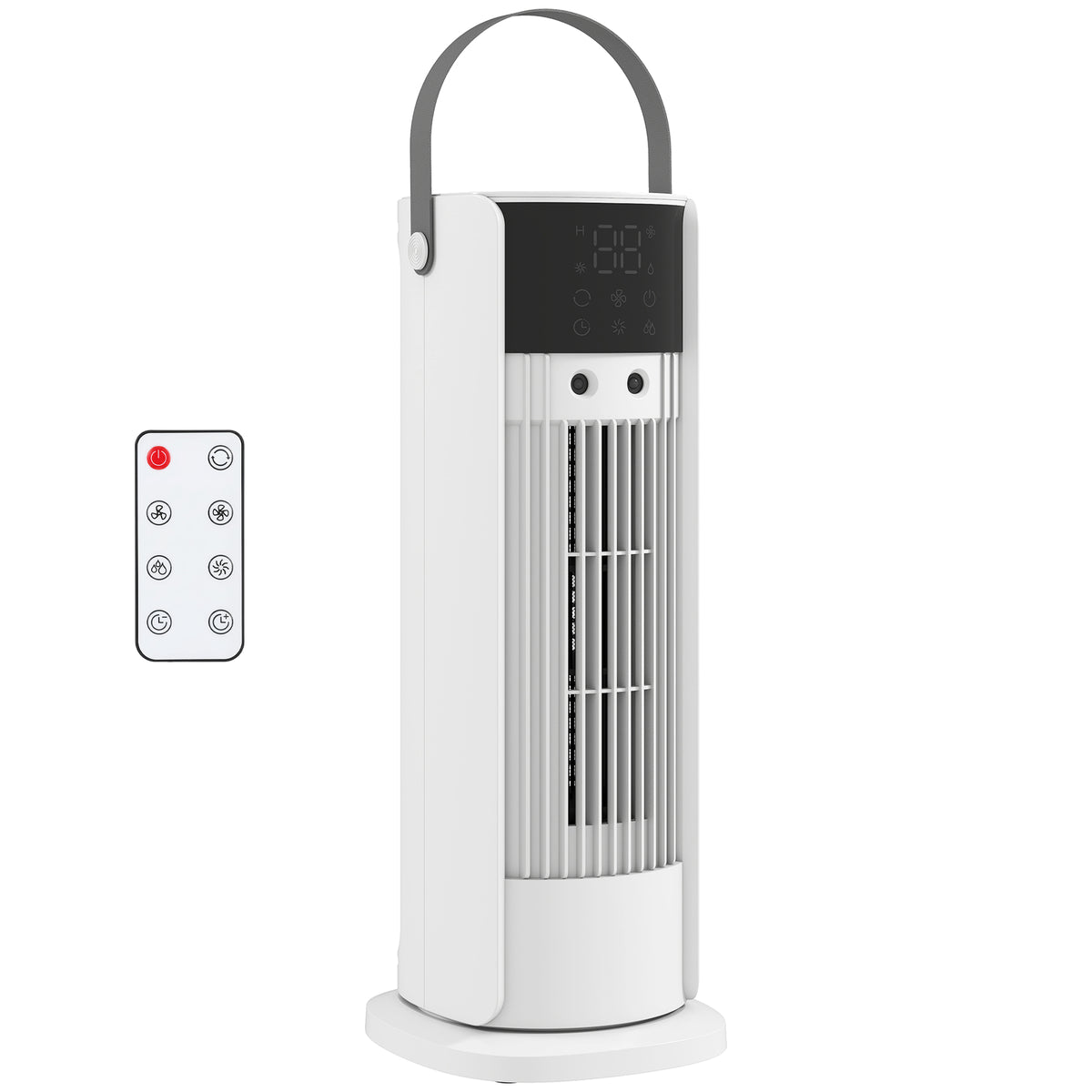 Turmventilator für das Schlafzimmer, 40 cm Tischventilator mit Nebelfunktion, 3 Geschwindigkeiten, 90° Oszillation Timer