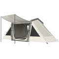 Aufblasbares Zelt 4 Personen Schneller Aufbau Outdoor Zelt für Camping mit 2 Schlafzimmern Vorraum Fenster
