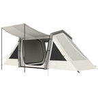 Aufblasbares Zelt 4 Personen Schneller Aufbau Outdoor Zelt für Camping mit 2 Schlafzimmern Vorraum Fenster