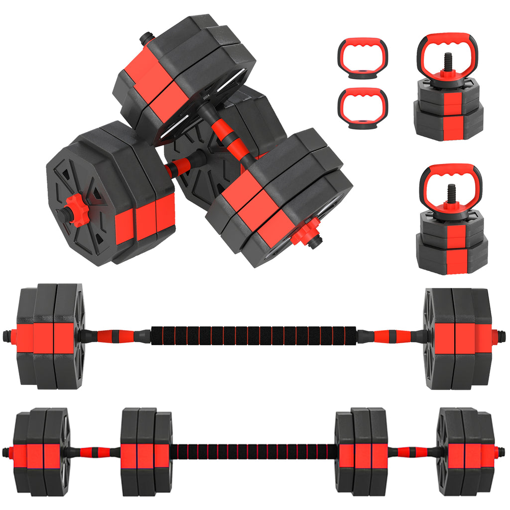 6-in-1 Hantelset Kurzhantel Set Kurzhanteln Langhanteln verstellbar 30 KG für Krafttraining Zuhause