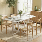 Four-Person Drop Leaf Table - White