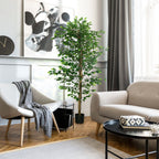 K¨¹nstlicher Ficus-Baum, realistisch, pflegeleicht, inkl. Topf, 180 cm hoch, Gr¨¹n