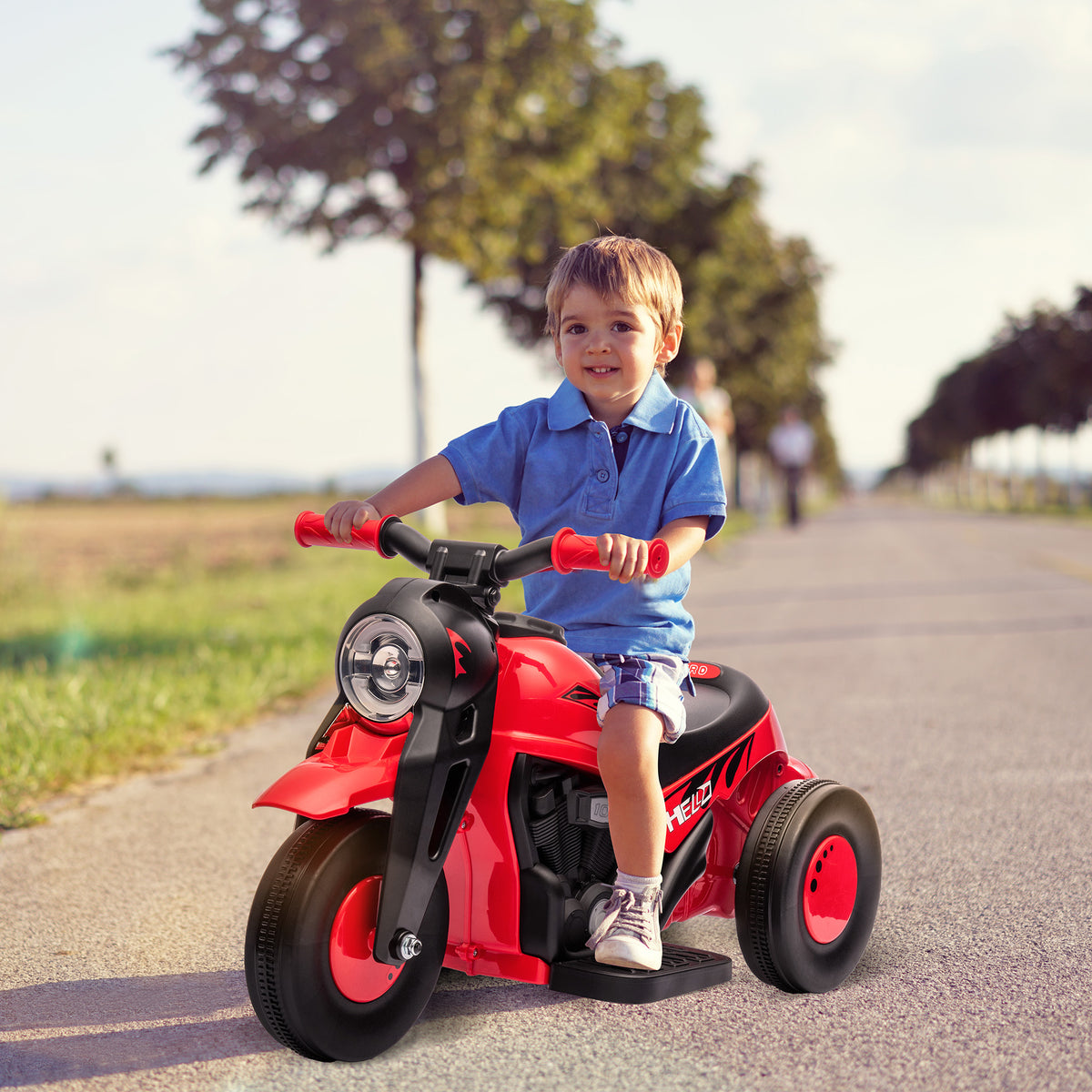 Kinder Elektro-Motorrad, 6V Kindermotorrad mit Musik, Blasen 2,5-3 km/h, f¨¹r 2-5 Jahre Kinder