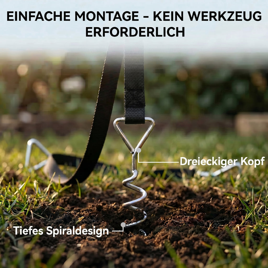 Bodenanker Schraube mit Dreiecksgriff für Trampolin 4er 32 cm