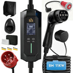Mobile Wallbox 11kW 8m Typ 2 CEE 6–16A auf Typ 2 IP65 für EV PHEV