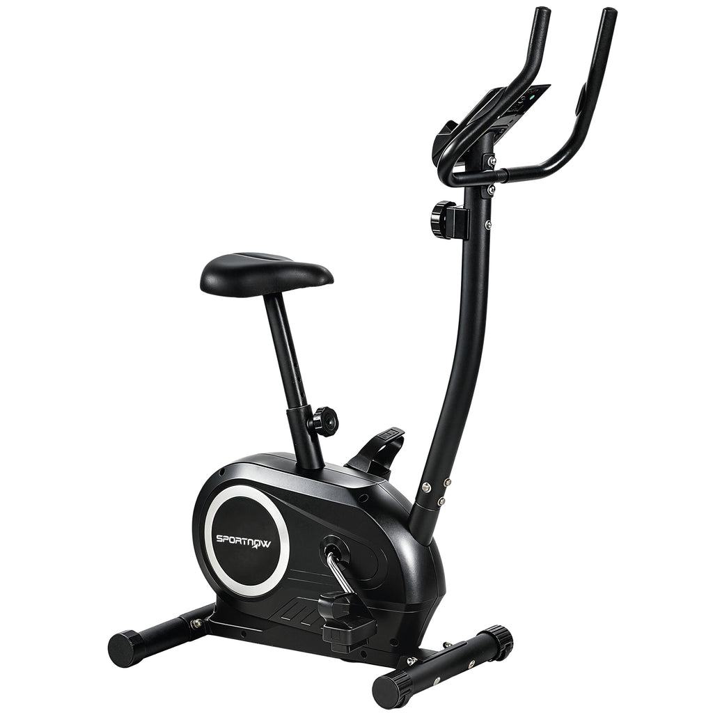 Heimtrainer Fahrrad Höhenverstellbar Hometrainer mit APP Magnetwiderstand LCD-Monitor Pulssensoren Handyhalterung