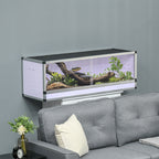 Terrarium für Reptilie Acrylterrarium Fütterungsbox 120 x 40 x 40 cm für Amphibien, Insekten, Schnecken, Springspinne