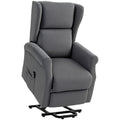 Relaxsessel, Aufstehhilfe, Liegefunktion, bis 200kg, 72,5x94x109cm, Dunkelgrau